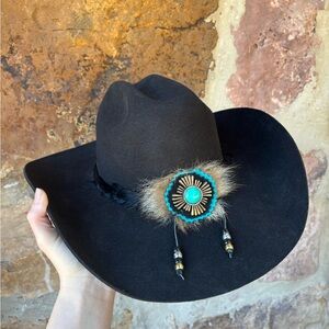 New Large Lainey Wilson Charlie 1 Horse Country Flare Black felt hat